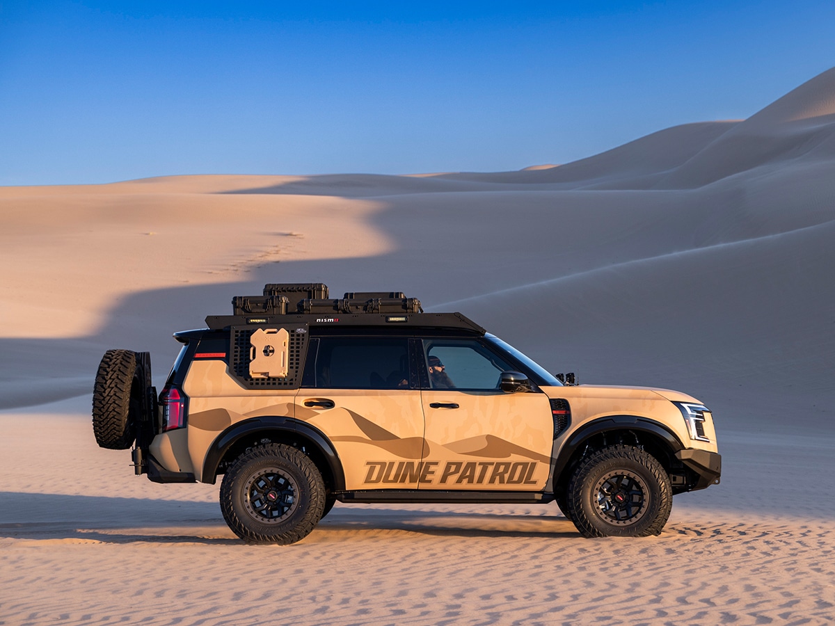 Nissan 'dune patrol' side on