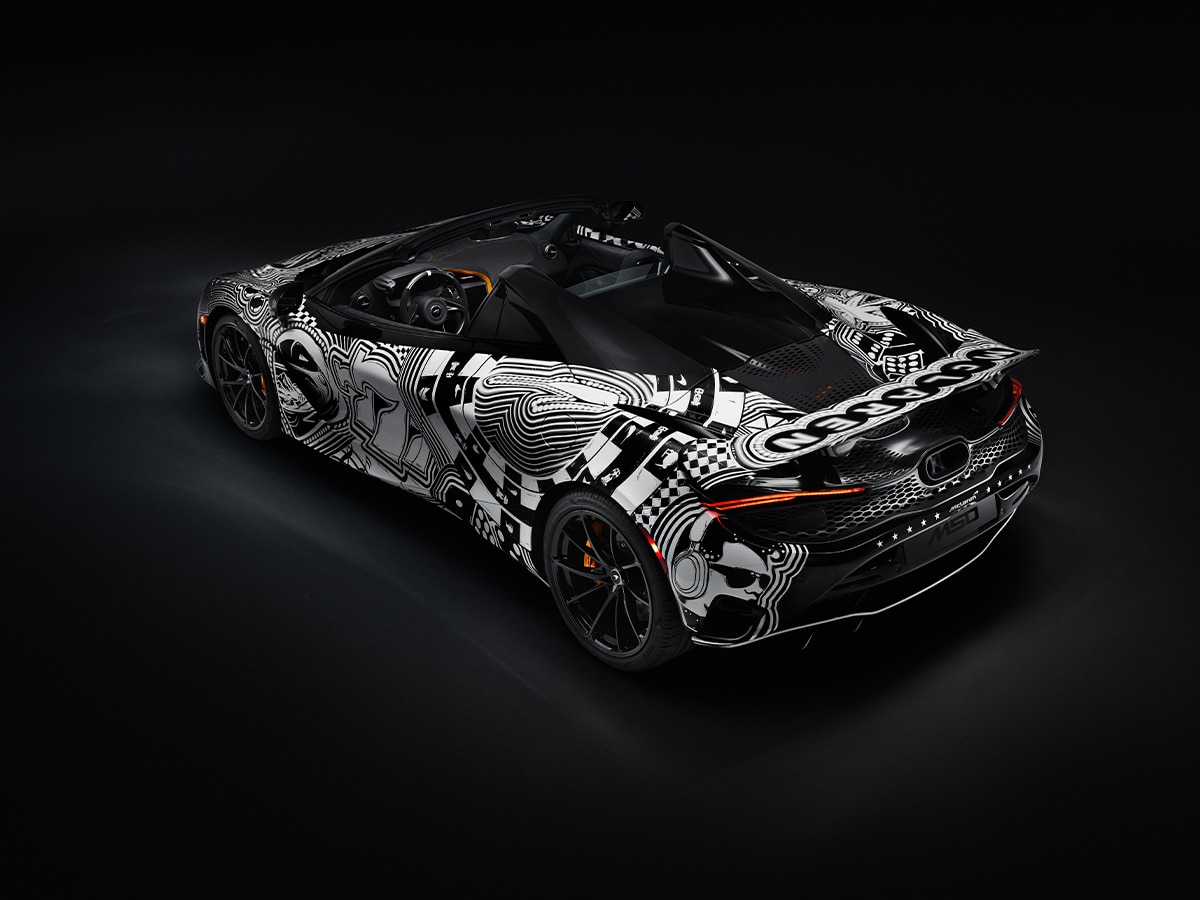 2026 mclaren 750s spider project viva rear three quarter top down