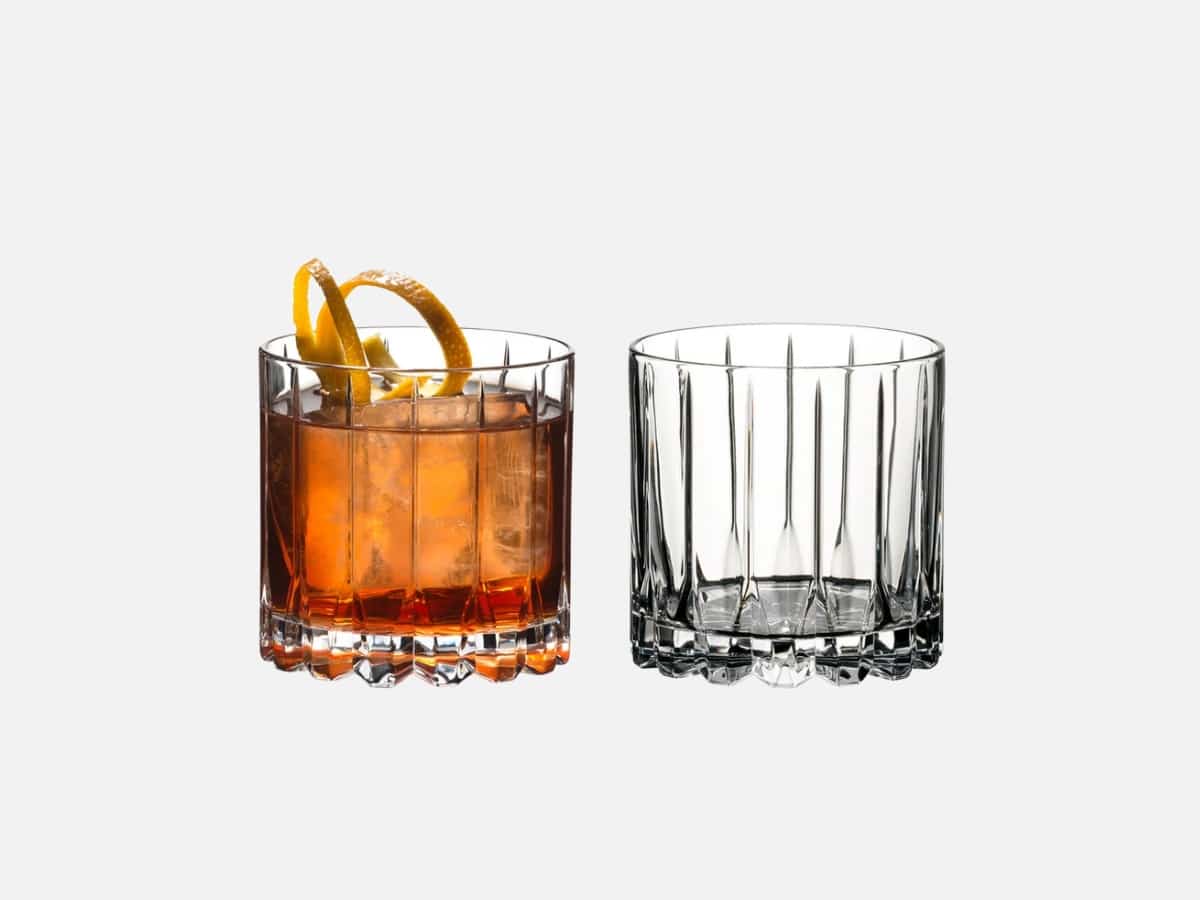 Riedel glassware rocks glass pair
