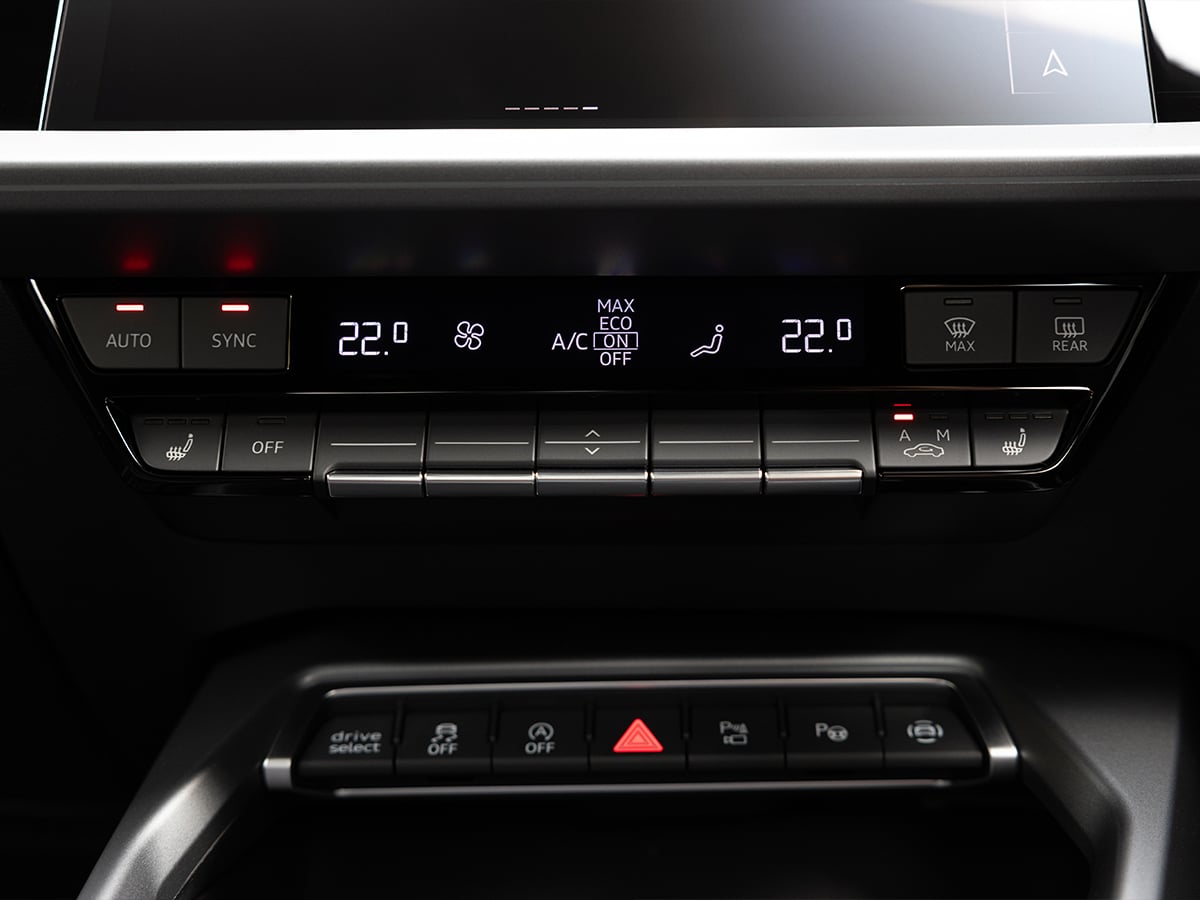2025 audi rs 3 sportback ac controls