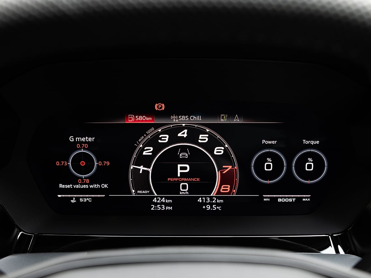 2025 audi rs 3 sportback centre rev counter