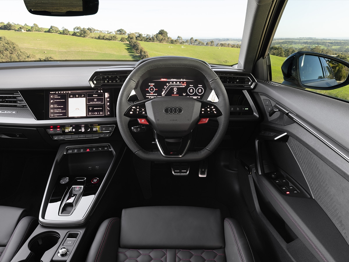 2025 audi rs 3 sportback front steering wheel