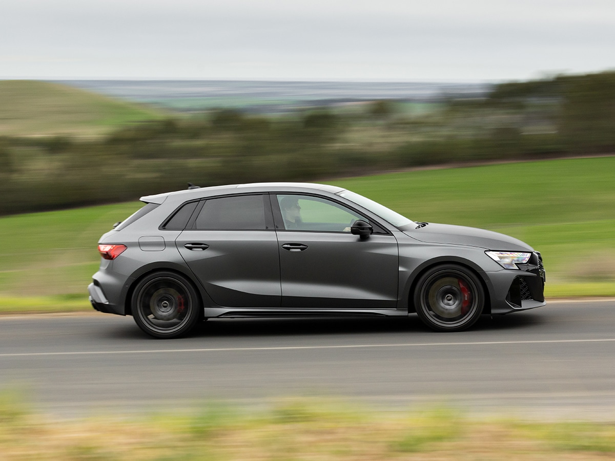 2025 audi rs 3 sportback on road 1