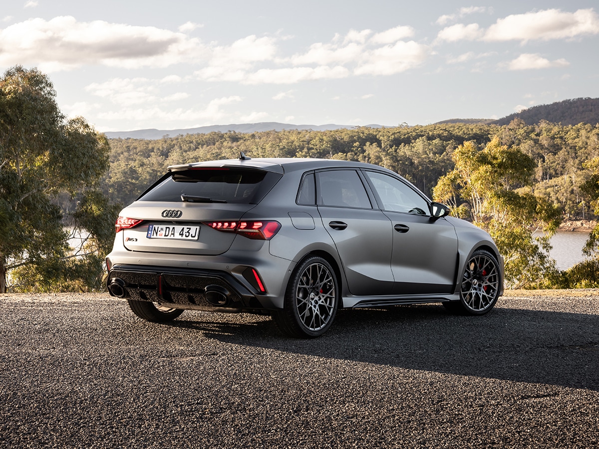 2025 audi rs 3 sportback rear three quarter