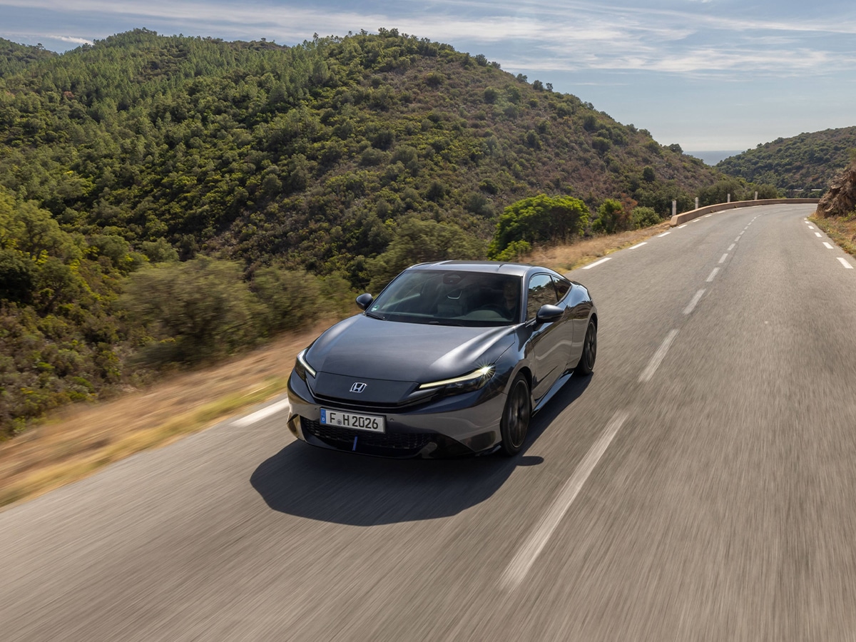 2026 honda prelude front three quarter on road