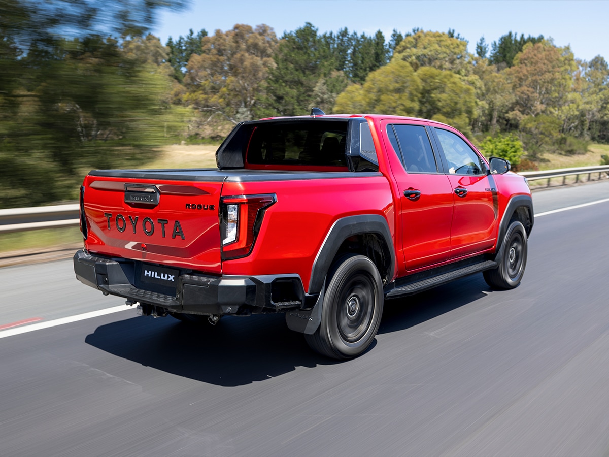 2026 toyota hilux rogue rear three quarter