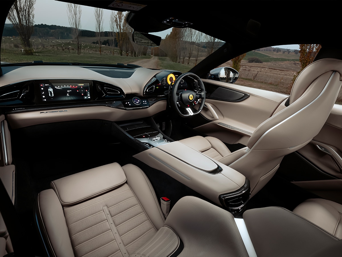 Ferrari purosangue interior dashboard