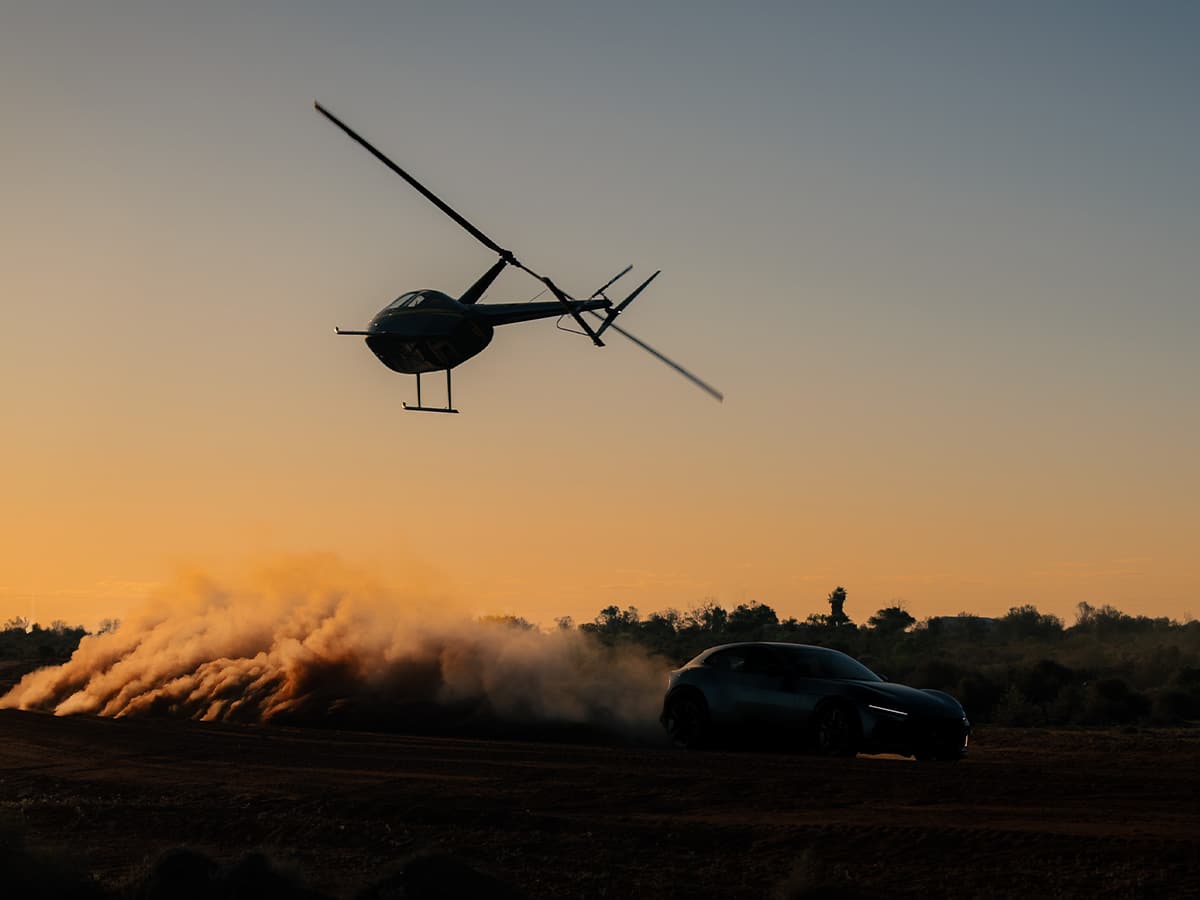 Ferrari purosangue review helicopter 1