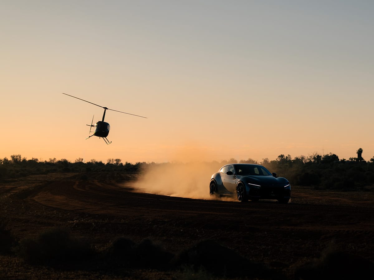 Ferrari purosangue review helicopter 3