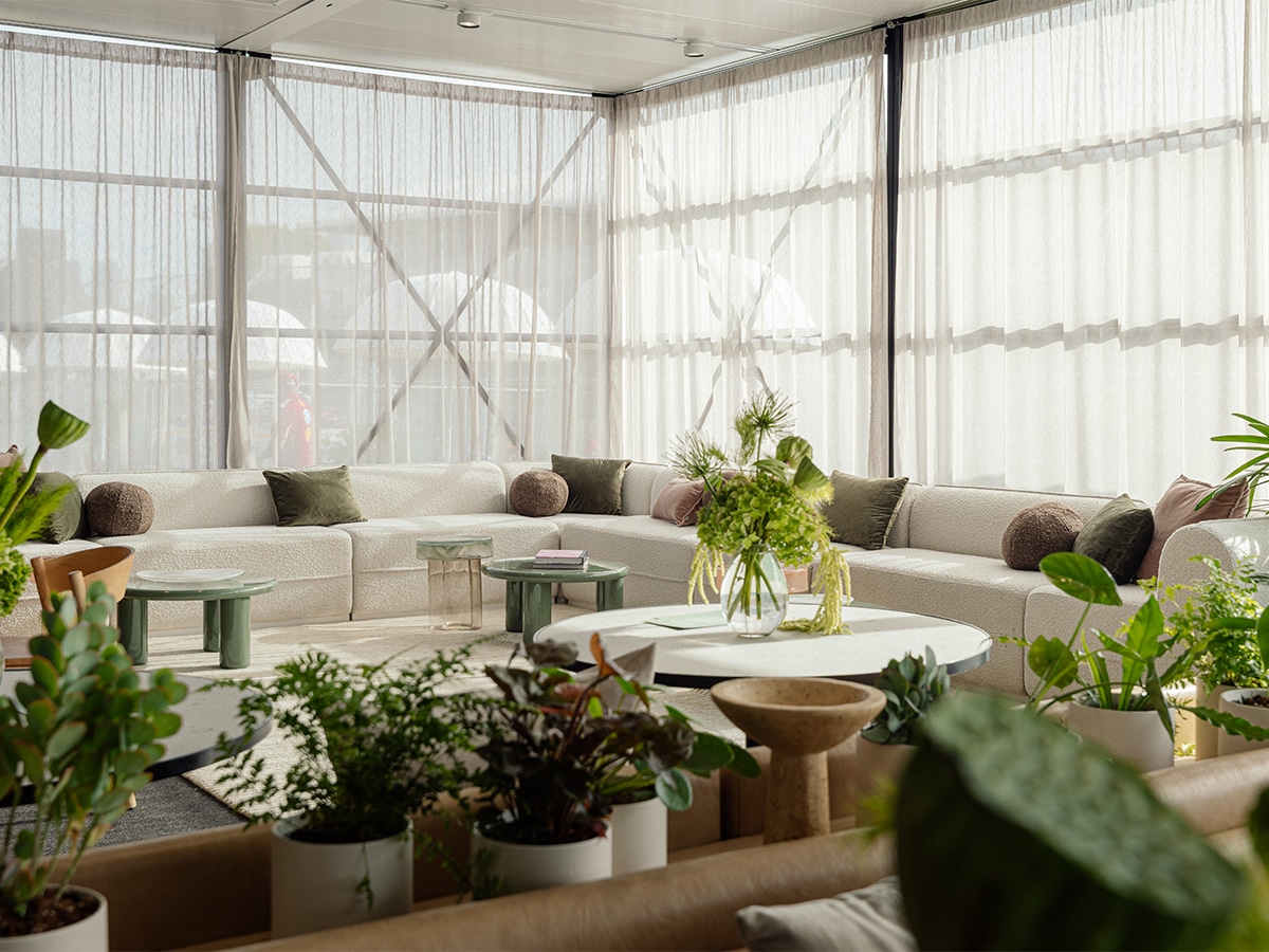 Inside audi f1 trackside suite