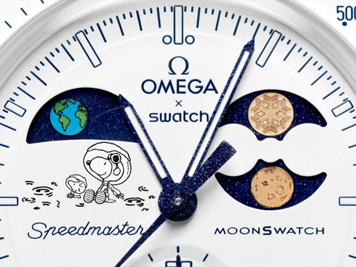 Omega x swatch mission to the earthphase 'cold moon' dial white