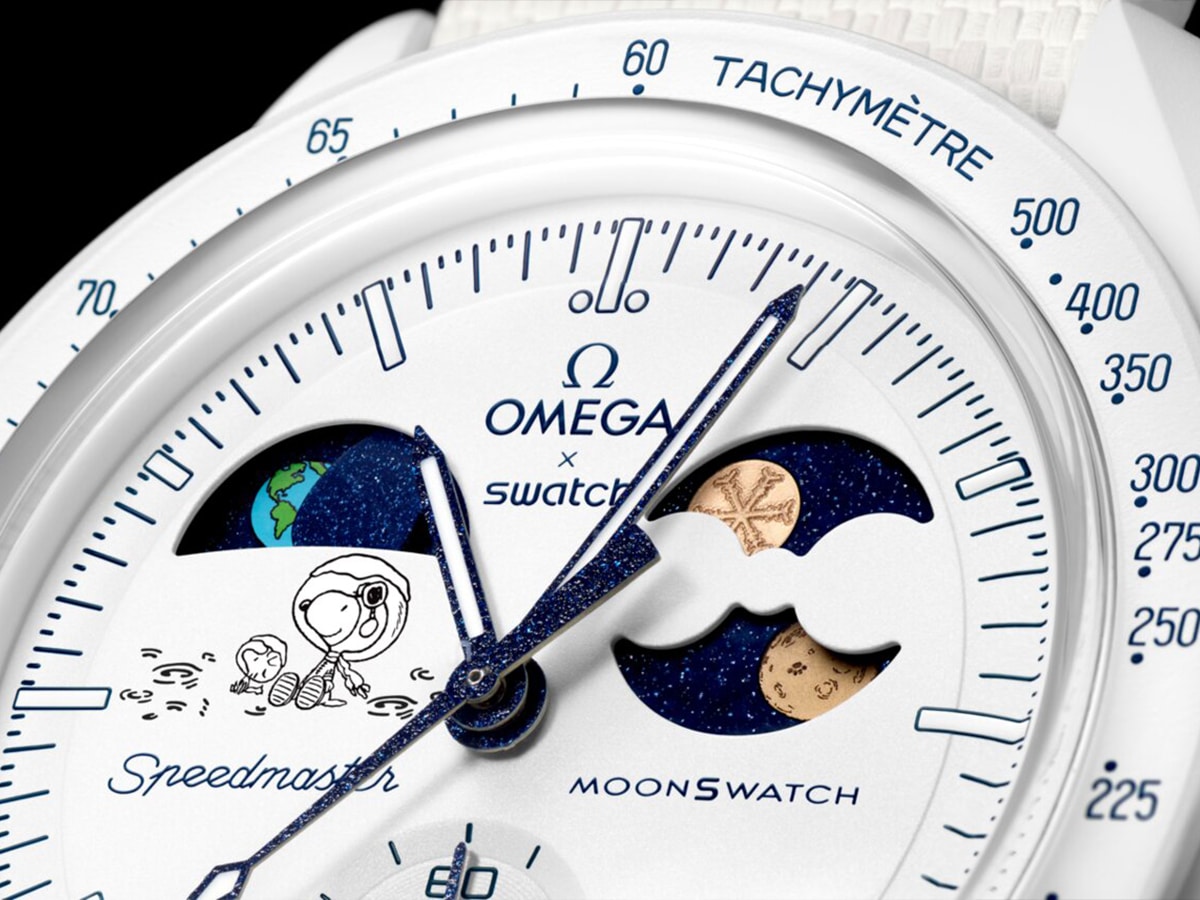 Omega x swatch mission to the earthphase 'cold moon' dial
