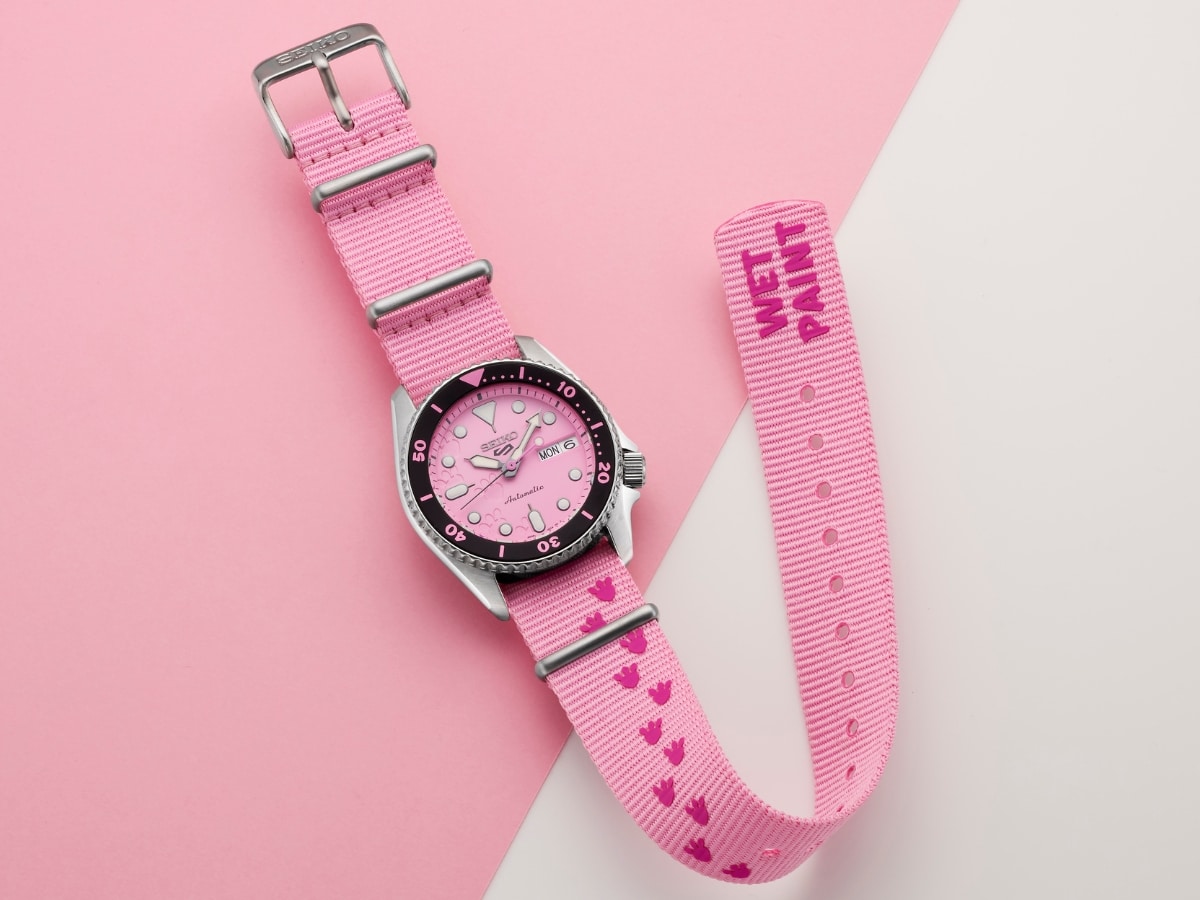Seiko 5 sports srpm07k pink panther limited edition 1