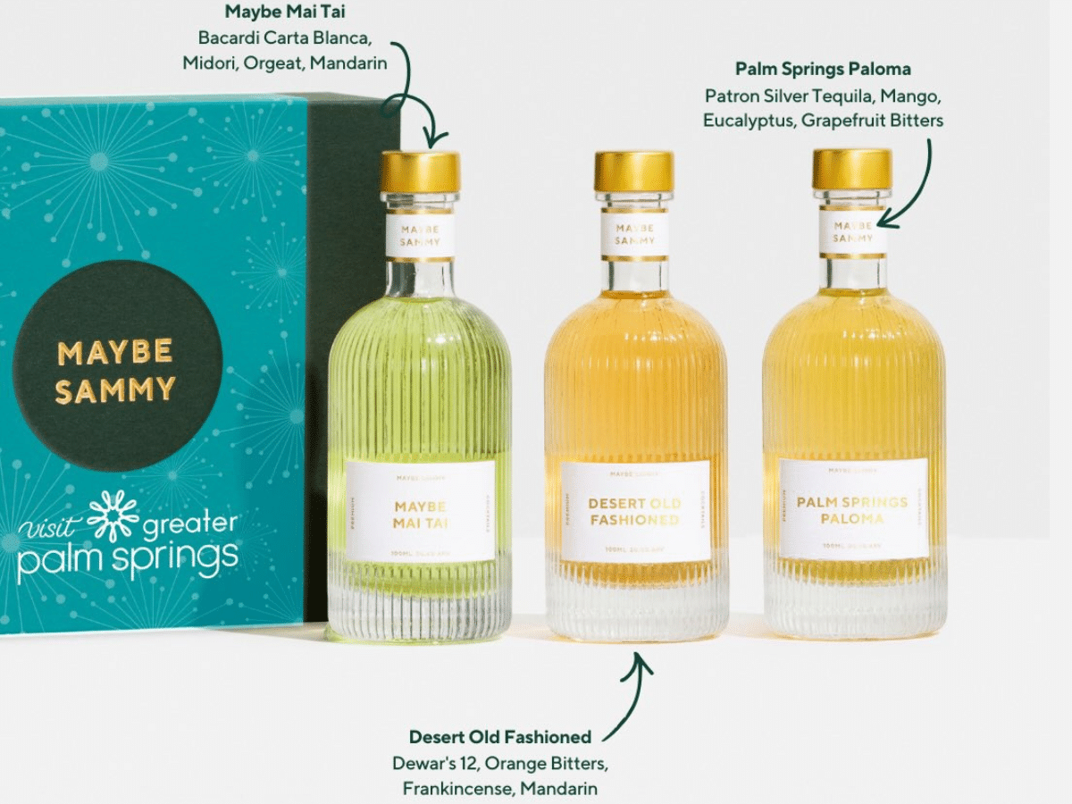 Maybe Sammy x Greater Palm Springs Cocktail Collection | Image: Maybe Sammy Instagram
