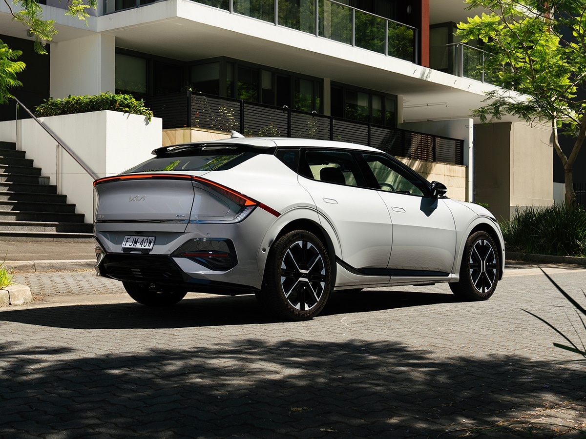 2026 kia ev6 gt rear three quarter close up