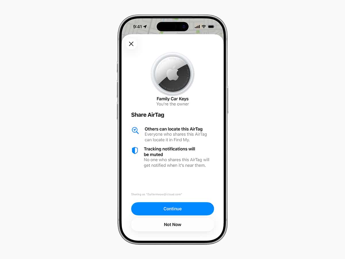Apple airtag 2nd generation share airtag