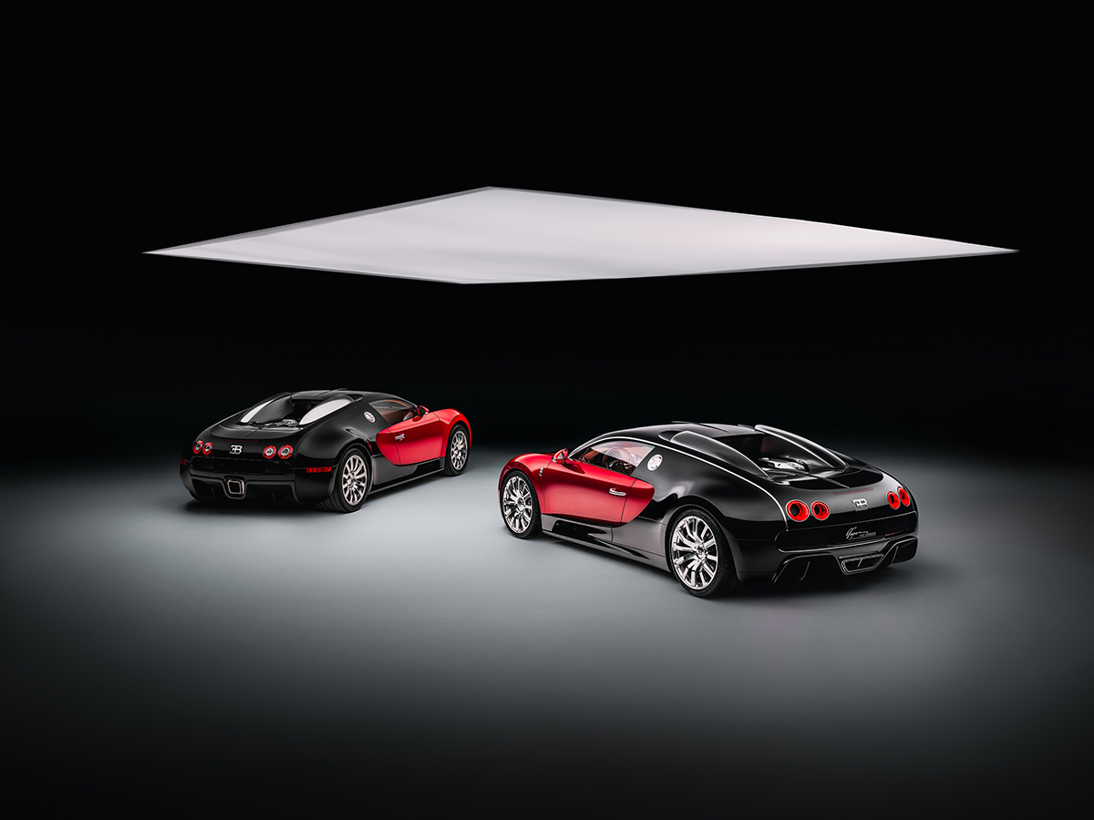 Bugatti f k p hommage next to veyron