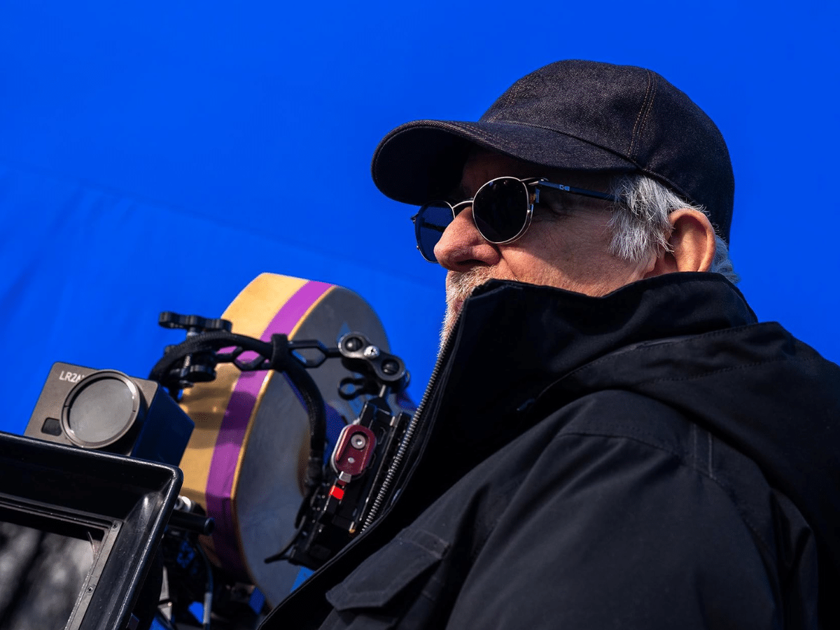 Stephen Spielberg on set for 'Disclosure Day' | Image: IMDb