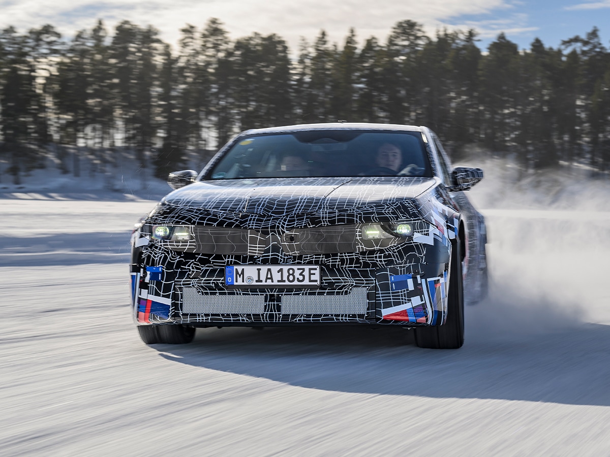 Electric bmw m models on snow
