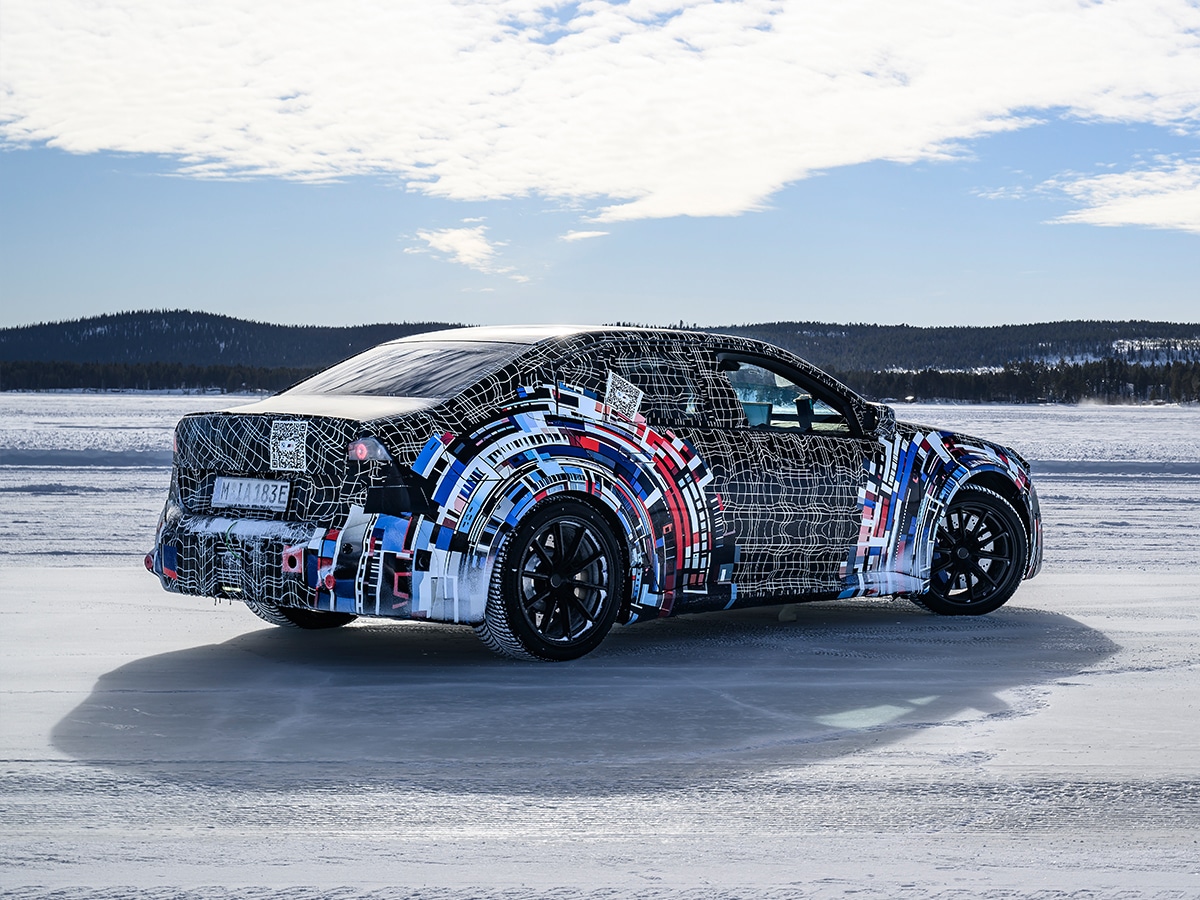 Electric bmw m models rear three quarter