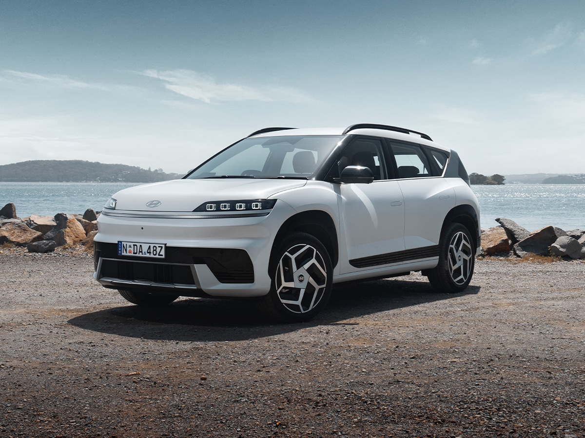 Hyundai elexio ev suv front three quarter