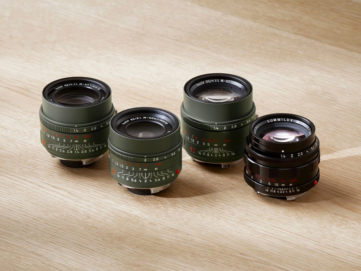 Leica lenses on table