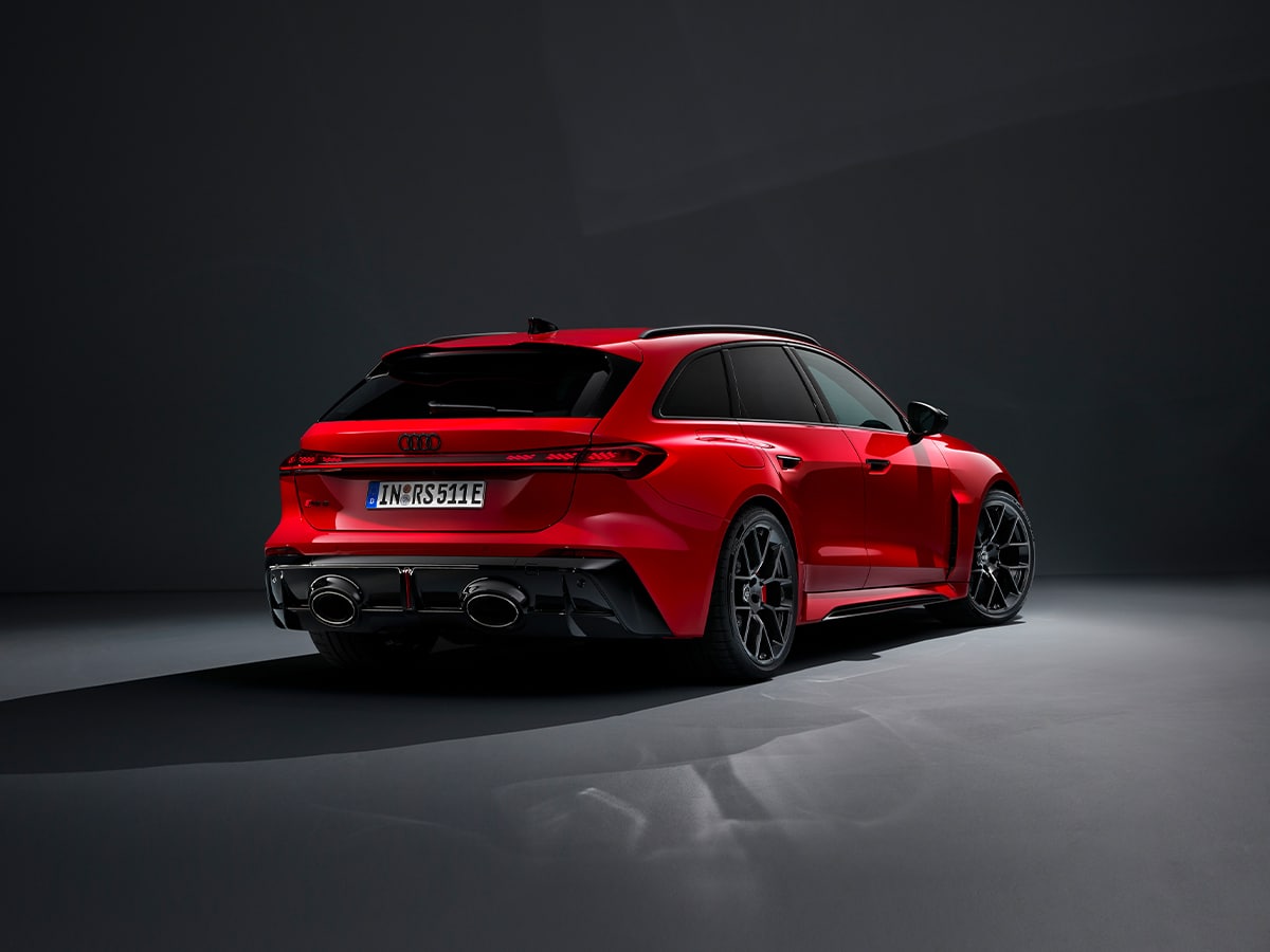 2026 audi rs 5 avant rear three quarter