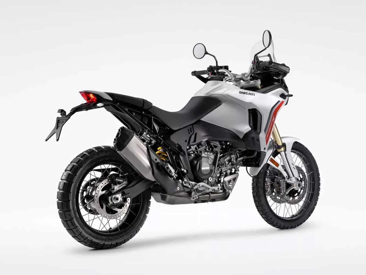 2026 ducati desertx v2 rear three quarter