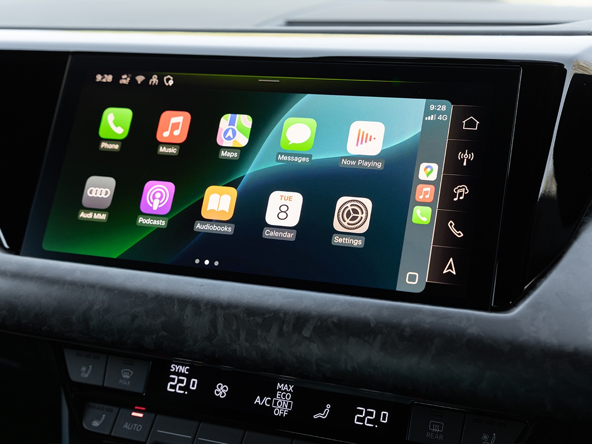 Audi rs e tron gt performance apple carplay