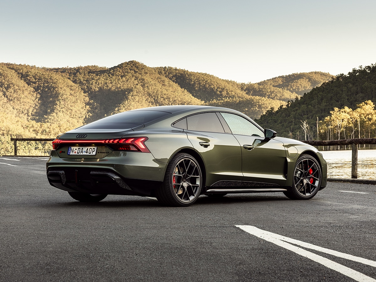Audi rs e tron gt performance rear three quarter