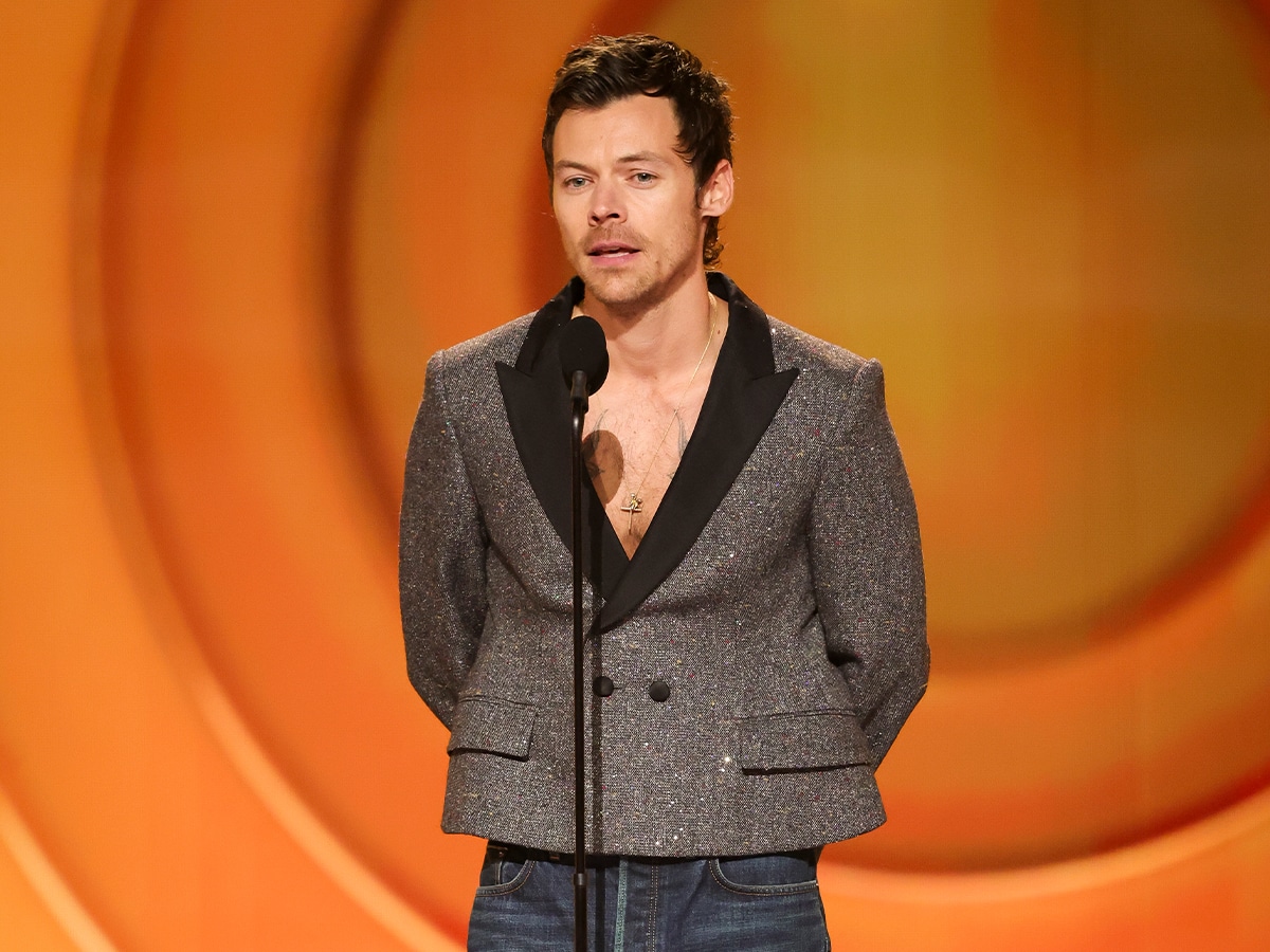 Harry styles dior jacket at grammys 2026
