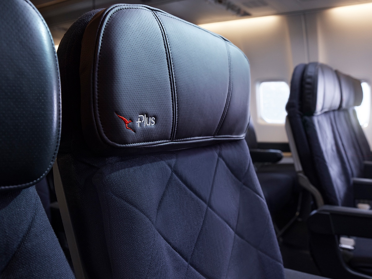 Qantas economy plus seat back