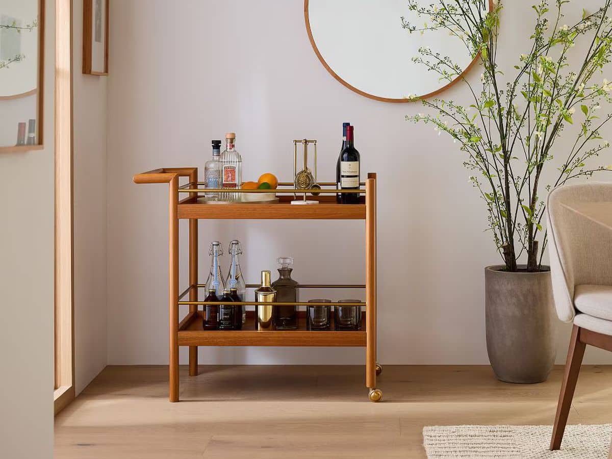 Smart home bar essentials: West Elm Bar Cart