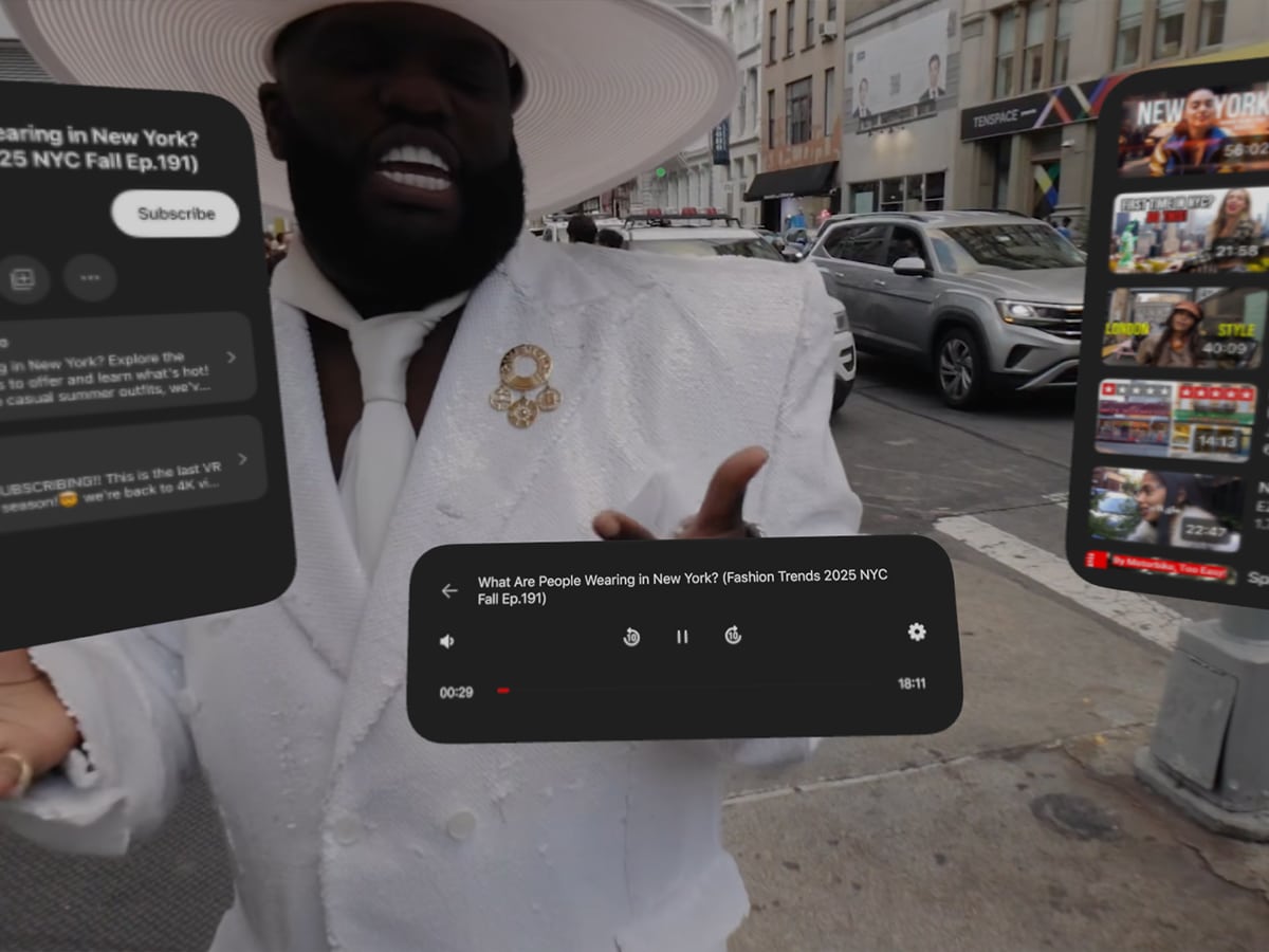 Youtube app for vision pro vr180 video 3