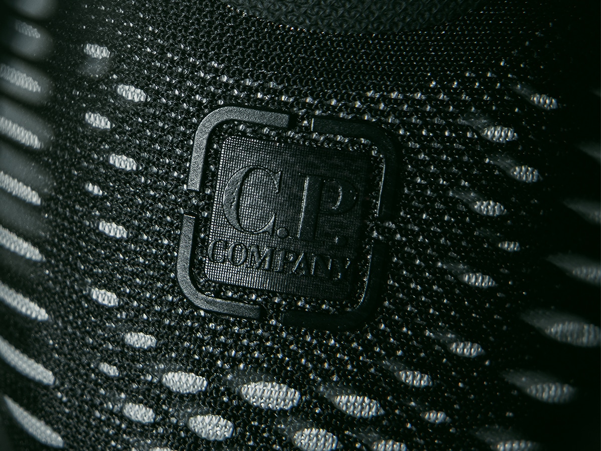 Asics sportstyle x c p company gel quantum 360 top of shoe logo