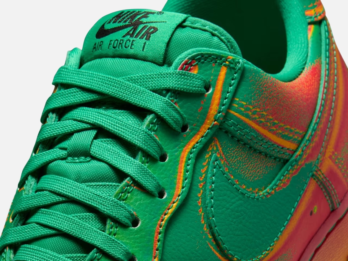 Air force 1 low heat map stadium green and laser orange 1
