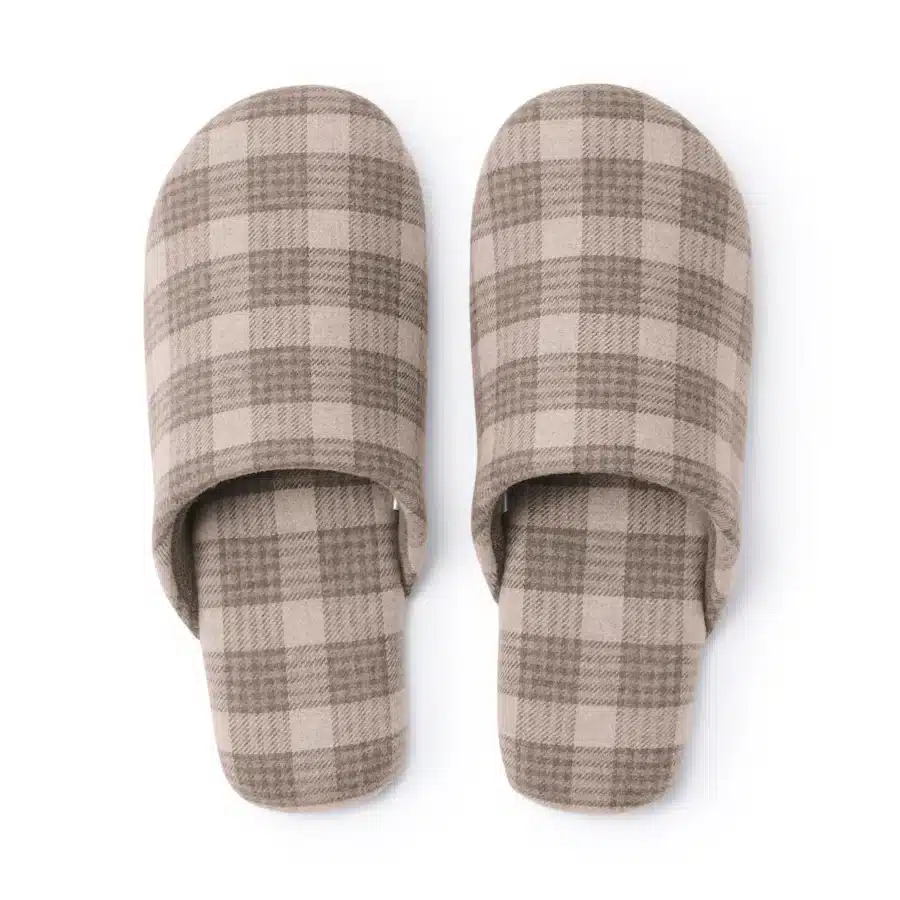 Brown flannel slippers rrp$12 95