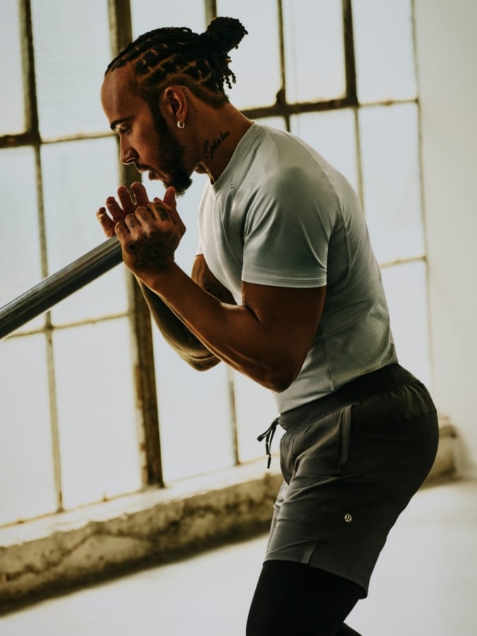 Lewis hamilton’s 74 piece lululemon edit hits australia on 4 march