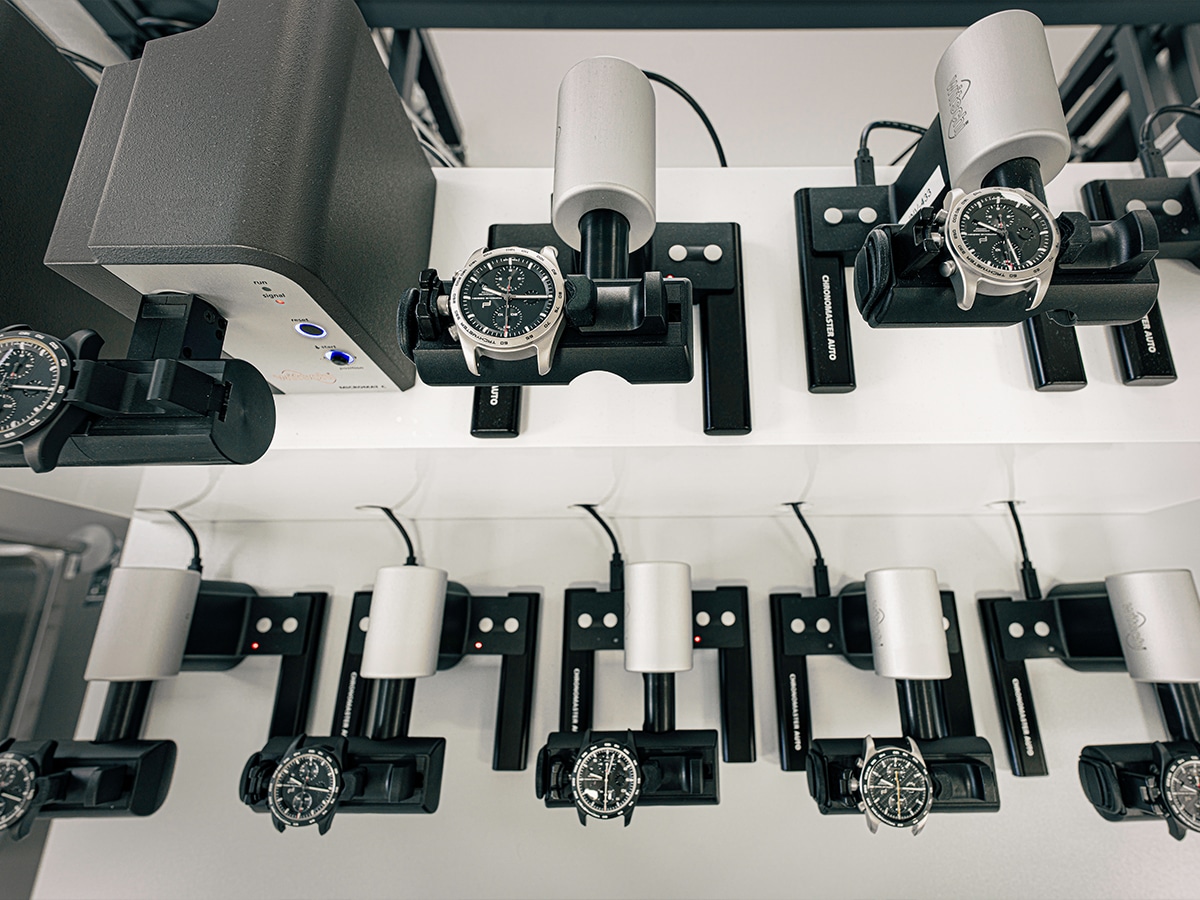 Porsche design's new watch manufactory in grenchen watches on table