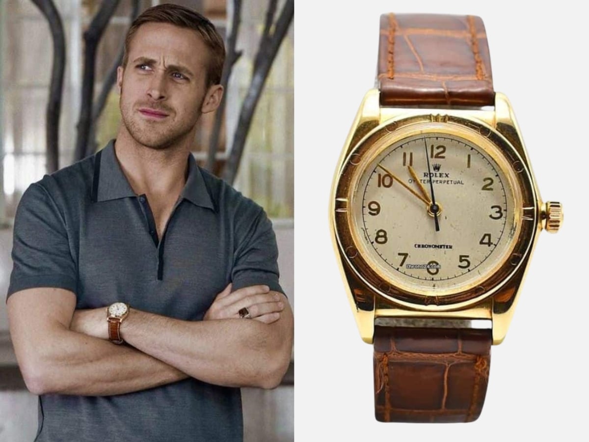 Ryan gosling wearing the rolex bubbleback in crazy stupid love