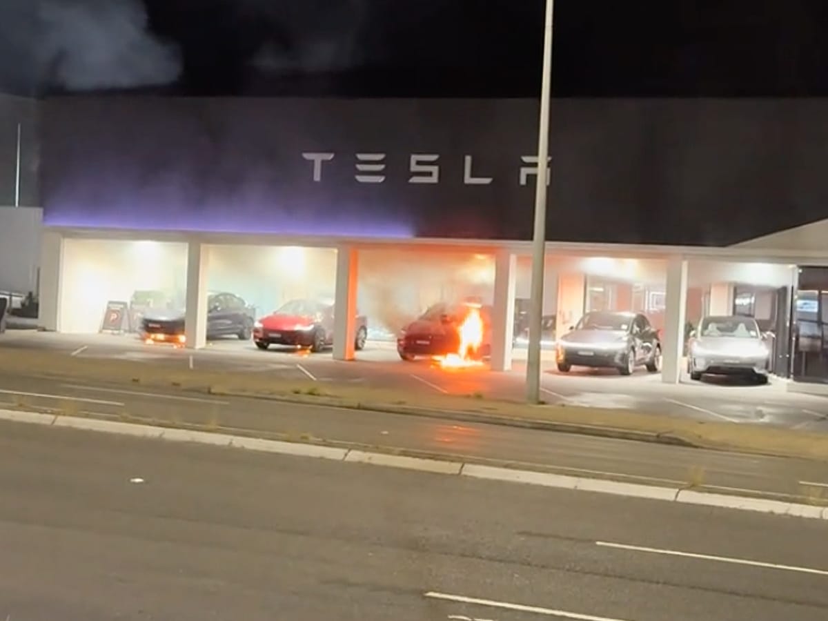 Tesla fire parramatta