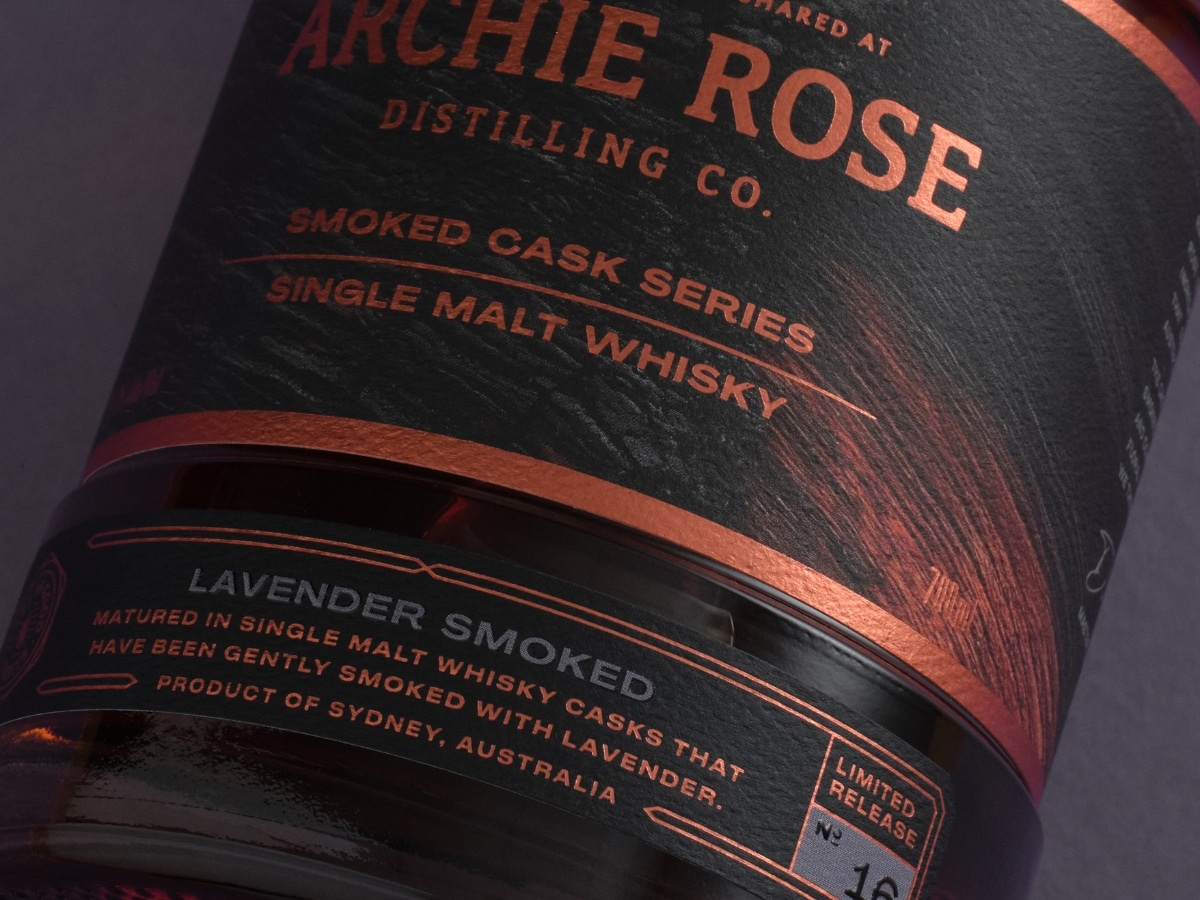 Archie rose lavender smoked cask single malt whisky 6
