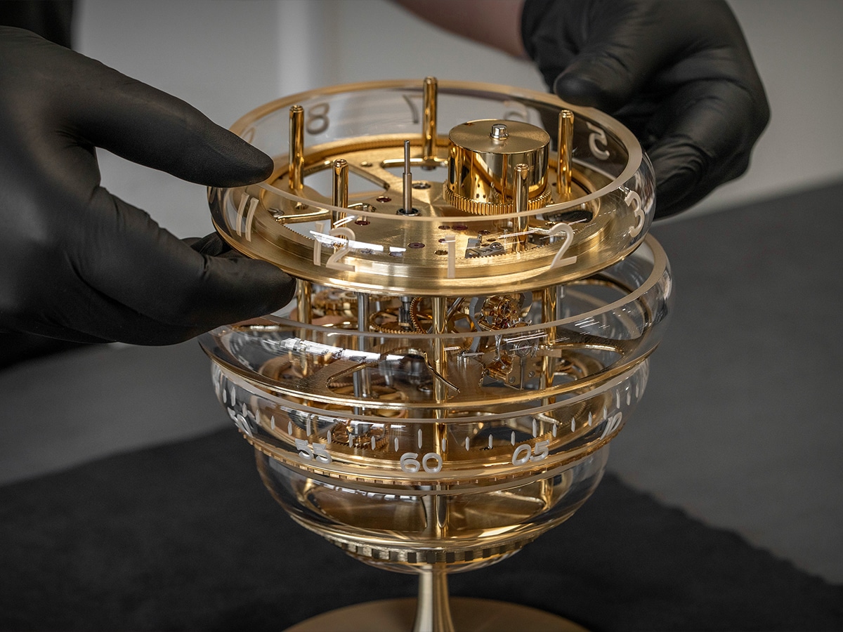 Chopard's beehive table clock building