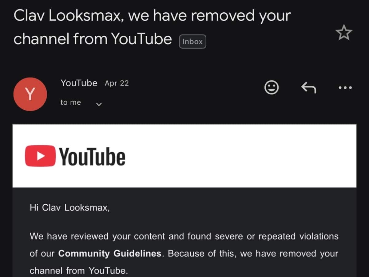 Clavicular youtube removal 4