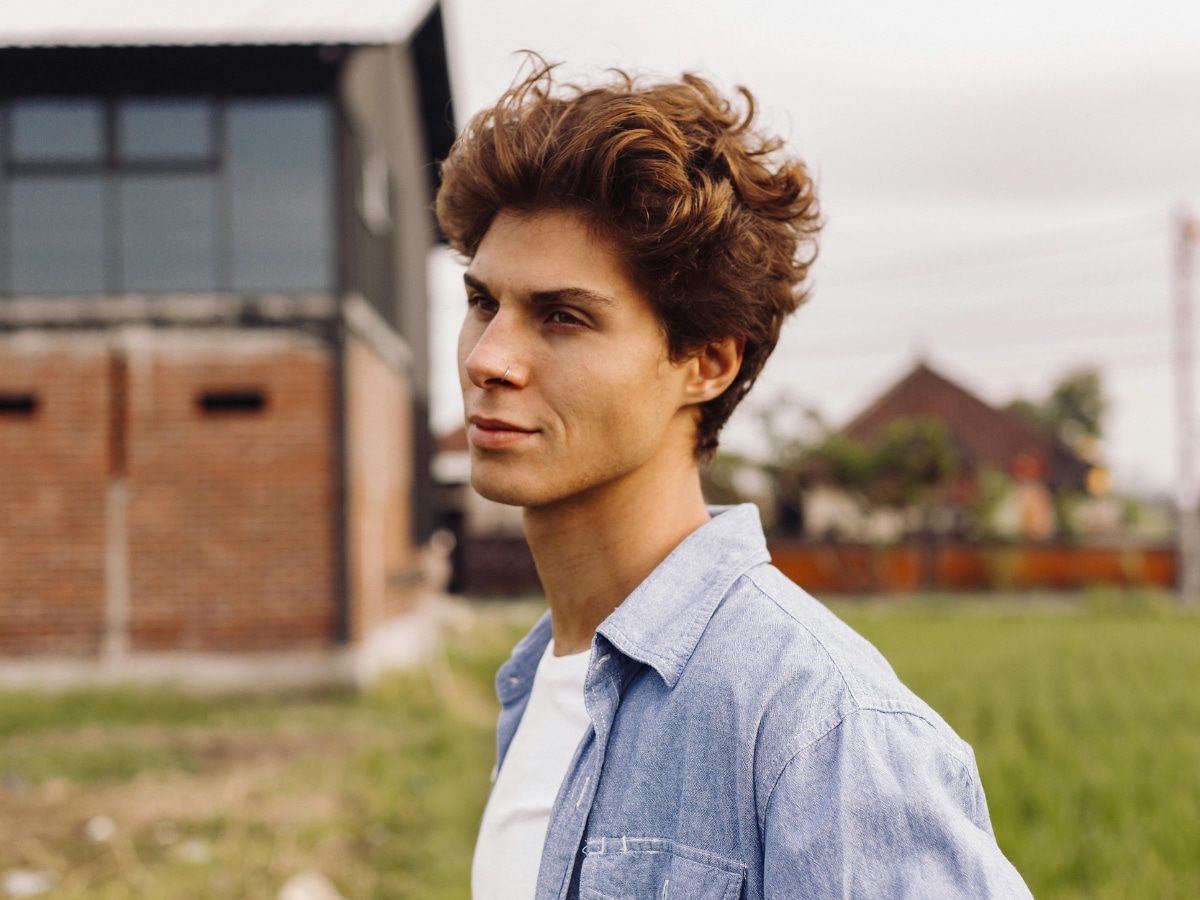 Curly hair for men 4