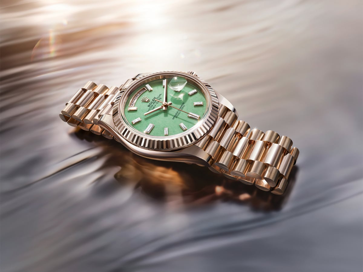 Day date 40 in jubilee gold with aventurine dial 5