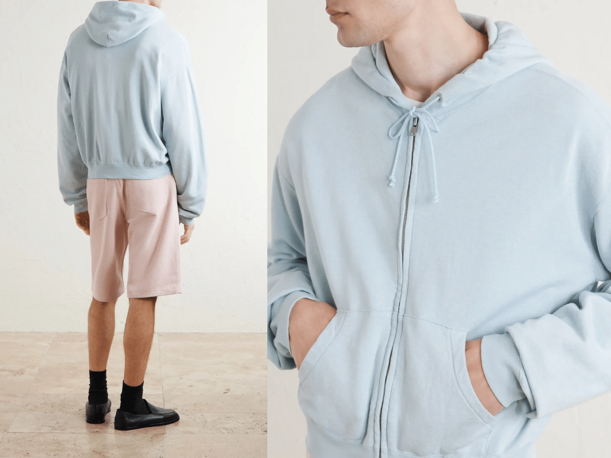 Auralee - Cotton, Wool and Silk-Blend Zip-Up Hoodie | Image: MR PORTER
