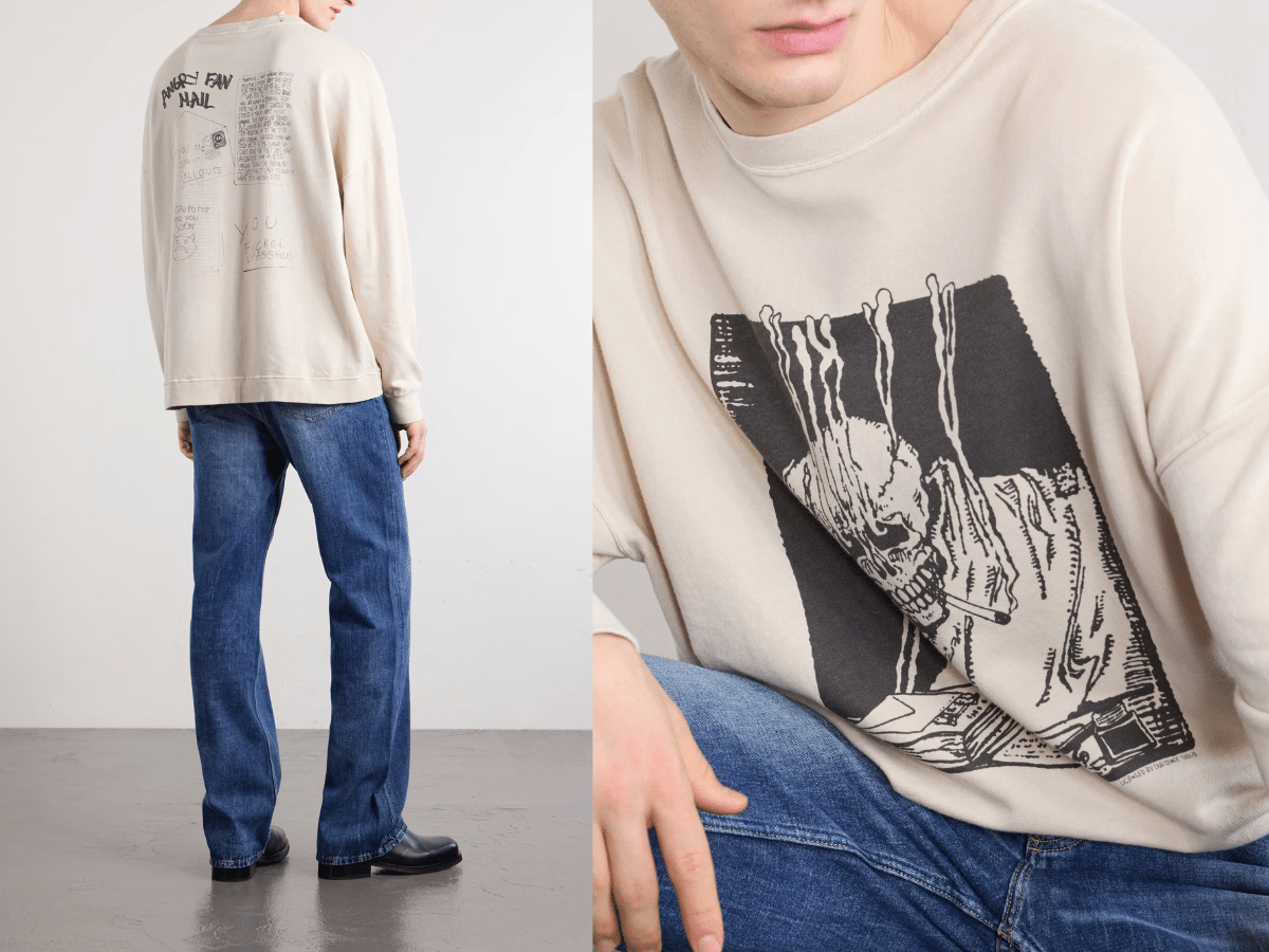 Our Legacy - Slack Printed Cotton-Blend Jersey Sweatshirt | Image: MR PORTER