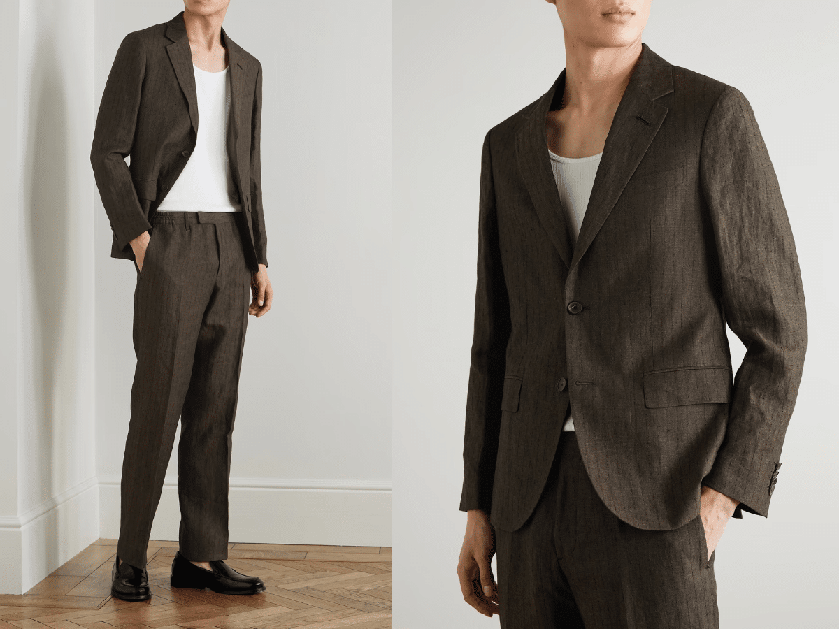 MR P. - Striped Linen Suit Jacket | Image: MR PORTER