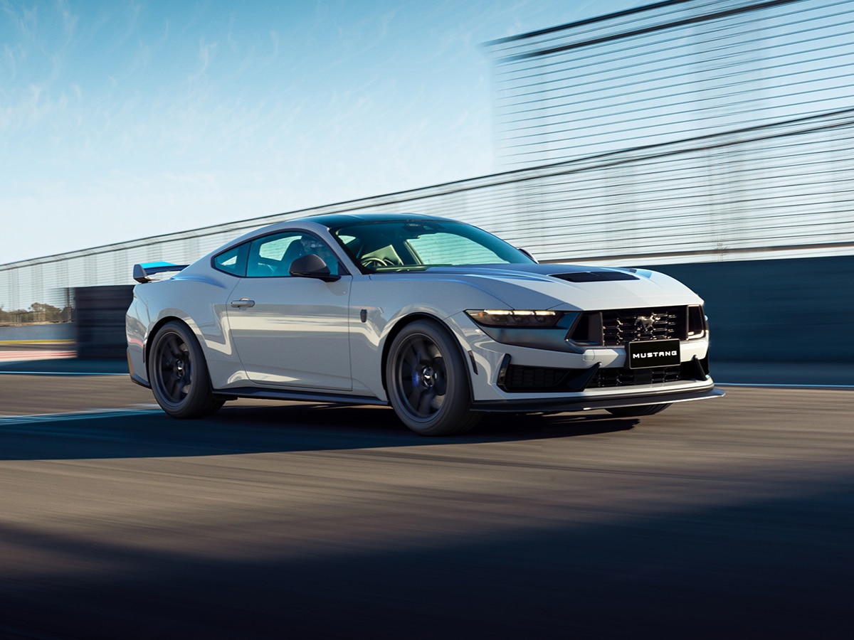 Ford mustang dark horse t8 spec pack front three quarter